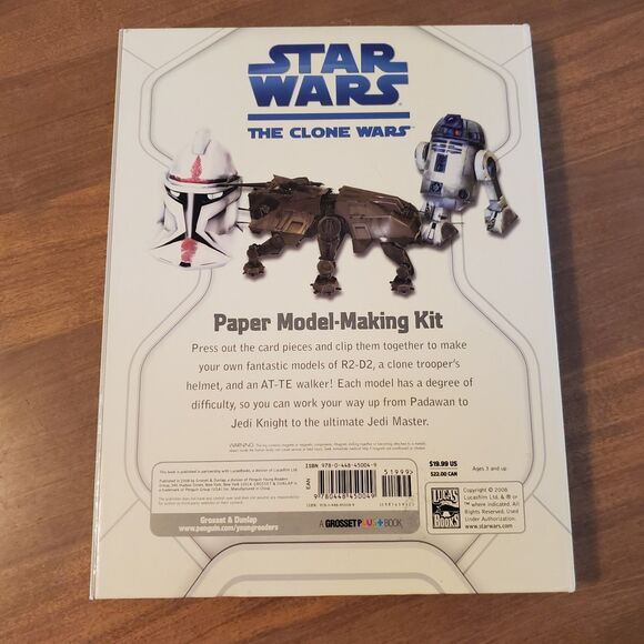 Star Wars the Clone Wars Paper Model-Making Kit Hardcover VERY GOOD Unopened - Picture 2 of 12